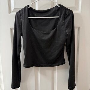 Black Long Sleeve Women's Top